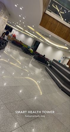 the lobby is clean and ready for customers to use