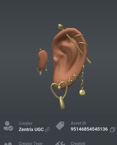 an ear is shown in the screenshoter, with other items attached to it