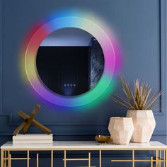 inyouths-Arcturus-Scenes-6 Round Light, Steam Showers, Water Spray, Water Stains, Acrylic Frames, Electrical Components, White Led Lights, Wash Your Face, Round Wall Mirror