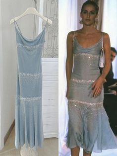 Sky Blue Starry Mermaid Midi Slip Dress - DollyGown Sorority Formal Dress Midi, Ice Blue Christmas Dress, Light Blue Dress Birthday, Vintage Blue Dress Aesthetic, Blonde Prom Dress, Light Blue Bridesmaid Dresses Mismatched, 90 Prom Dress, Bob Mackie Dress, Y2k Hoco Dress