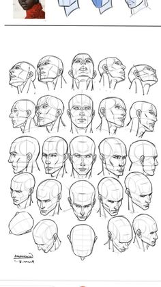 an image of the human head and how to draw it