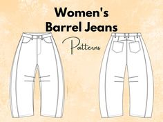 women's barrel jeans sewing pattern