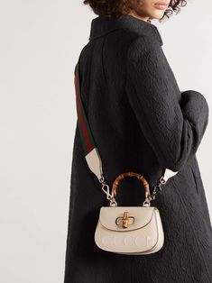 GUCCI Bamboo leather tote Gucci Bamboo Bag, Iconic Handbags, Bamboo Bag, Gucci Eyewear, Gucci Bamboo, Designer Crossbody, Bag Collection, Designer Crossbody Bags, Pump Sandals