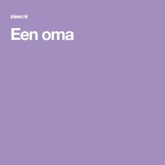 the words een oma written in white on a purple background