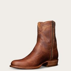 The Dean is a zippered leather cowboy boot with a slim silhouette & a convenient side zip. These calfskin boots are a modern spin on our classic boots. | Tecovas Men's The Dean, Round Toe Boots, 8" Shaft, Scotch, Goat, 1.25'' Heel, Size 12 EE Tecovas Boots Mens, Cowboy Shoes, Boot Stand, Roper Boots, Mens Cowboy, Mens Boots Fashion, Mens Cowboy Boots, Work Boots Men, Leather Cowboy Boots