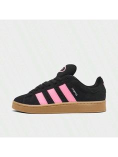 IH1303-001/Núcleo negro/Blanco/Rosa verdadero  Collar     Embellished Addidas Shoes Campus 00s Outfit, Addidas Shoes Campus, Campus 00s Outfit, Ahs Style, 70s Shoes, Casual Athletic Shoes, Adidas Retro, Preppy Shoes, Adidas Shoes Women