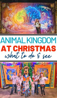 an animal kingdom at christmas what to do and see with kids in front of it