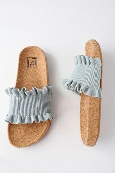 #Spring #AdoreWe #Lulus - #Lulus Alexa Denim Slide Sandals - Lulus - AdoreWe.com Denim Slides, Sock Shoes, Cute Shoes, Slide Sandals