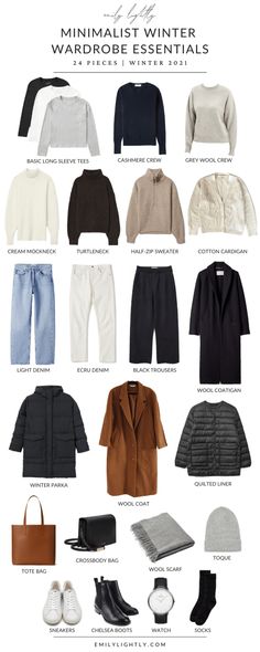 Minimalist Winter Wardrobe, Minimalist Wardrobe Capsule, Outfit Minimalist, Minimalist Winter, Classic Capsule Wardrobe, Winter Wardrobe Essentials, Capsule Wardrobe Outfits, Fashion Capsule Wardrobe