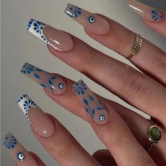 Super Cute And Stylish Ships In 5-10 Business Days Carcase Iphone, Her Nails, Fire Nails, Best Acrylic Nails, Long Acrylic Nails, Cute Acrylic Nails, Acrylic Nail Designs, Blue Nails