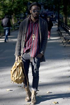 via Street Etiquette Afropunk Style, Street Etiquette, Bohemian Men, Boho Men, Mode Boho, Boss Man, Men Street, Men Looks