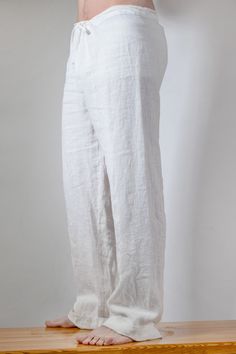 Mens Bottom Wear, Linen Bottoms With Belt Loops, White Linen Pants Outfit Men, Men’s Linen Pants, Mens White Linen Pants, White Linen Pants Men, Mens White Pants, Linen Pants Outfit Men, White Linen Shirt Men