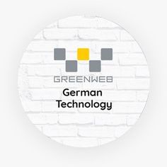 the german technology logo on a white brick wall