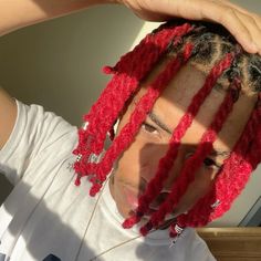 #dreadlocks #locs #locstyles #redlocs Dread Colors, Burgundy Locs, Locs Color, Red Locs, Ig Pfp