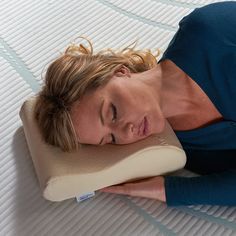 The travel size version of Tempur-Pedic's Neck Pillow is designed for sleepers who need a more controlled sleep posture. The ridged design supports your head, neck and shoulders and it includes a convenient storage pouch that allows it to be used as a neck roll or lumbar support.  FEATURES:    * Molded TEMPUR® material maintains shape for correct support   * Removable and washable cover   * Includes a convenient storage pouch  MEASUREMENTS:    * 10" x 12" x 4" Sleep Posture, Travel Neck Pillow, Amazon Marketing, Cervical Pillows, Neck Pillow Travel, Shoulder Muscles, Comfort Mattress, Muscle Relaxer, Natural Curves