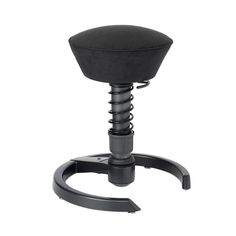 an office chair with a black seat and foot rest on top of the backrest