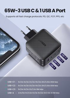 an advertisement for the us plug and charger