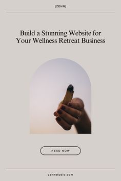 a person holding a banana in their hand with the words build a stunning website for your business