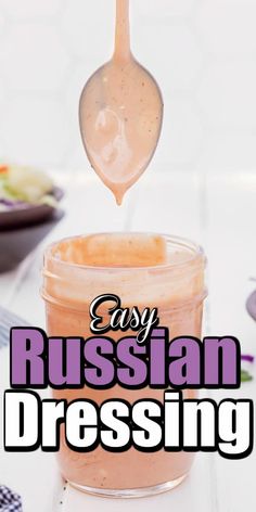 an easy russian dressing recipe in a jar