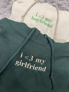 I Love My BF / GF Embroidered Matching Set – BOXEDTRENDS I Love My Girlfriend Sweatshirt, Love Hoodie Design, I Love My Girlfriend Hoodie, I Love My Boyfriend Hoodie, I 3 My Boyfriend, Bf Gf Matching Hoodies, Matching Boyfriend, Girlfriend Photo, Smiley Sticker