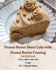 Softened butter and creamy peanut butter blend, add eggs and cake mix.  Mix water and bake at 325F for 40 minutes or until clean.  Cool, then frost with a creamy peanut butter frosting.\n#HomeBakes #CreamyPeanutButter #DessertLovers Perfect Dinner Party, Tasty Kitchen