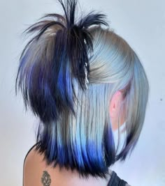 Blue Dip Dye Hair, Blue Dip Dye, Y2k Hair, Hair Dyes, Dye Hair, Dyed Hair Inspiration, Punk Hair, Pretty Hair Color