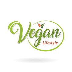 the logo for vegan life style, which is designed to look like an oval with leaves