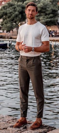 Nice Outfits For Men, Mens Business Casual Outfits, Herren Style, Mens Summer Outfits, Mens Casual Outfits Summer, Summer Trends Outfits, Cool Summer Outfits, Cool Outfits For Men