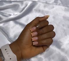 Blush Pink Nails, Nails Shellac, Overlay Nails, Manicure Nail Designs, Hard Nails, Ombre Acrylic Nails, Edgy Nails, Minimal Nails, Short Square Acrylic Nails