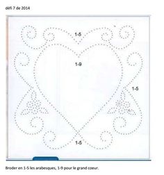 an image of a heart made out of paper with numbers in the shape of hearts