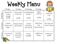 the weekly meal planner for kids