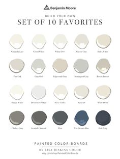 the different shades of paint that are used for furniture