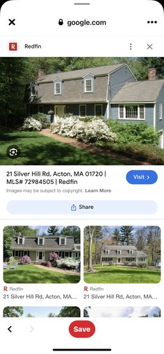 the real estate listing page on google's home search results for homes in silver hill, acorn, ma