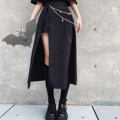 Dark Etheral, Cyberpunk Outfit, Fashion Sweaters, Wardrobe Tips, Outfits Chic, Total Black, Popular Dresses, Nice Style