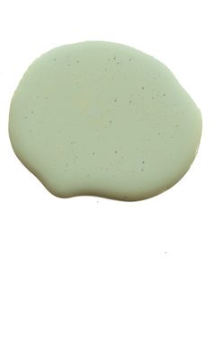 a green sponge on a white background