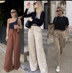 Palazzo Pants Fall, Luxury Outfits Women, Wide Leg Pant Outfit, Outfits Professional, Working Clothes, Meeting Outfit, 70s Inspired Fashion, Business Casual Outfits For Work, Moda Chic