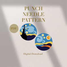 an image of a book cover with the title punch needle pattern