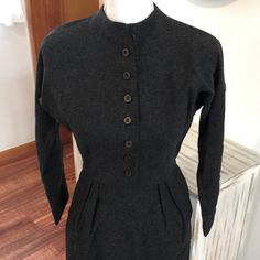 If You Like Quality Vintage - Here It Is! This Was My Mothers Dress She Wore In College In 1949/50. It’s In Excellent Condition. Anne Fogarty - An American Fashion Icon. There Is A Matching Coat. The Zipper Is Metal. Quality. Side Pockets. No Rips Tears Or Holes After All These Years. It’s 73 Years Old. God Bless My Mom. Anne Fogarty, After All These Years, American Fashion, Mothers Dresses, Wool Dress, Pretty Girl Outfits, Fashion Icon, American Style, God Bless