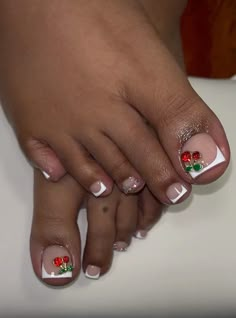 Posted by Zoe Scott: Today, we're diving into the world of Cherry Nail Pedicures, the fruity, fabulous trend that's sweeping the pedi-sphere. From cherry-red hues to actua... French Toe Nails, Red Pedicure, Black Toe Nails, Toenail Art Designs, Cherry Nail Art, Cherry Nail, Fruit Nail Art, French Pedicure, Nail Work