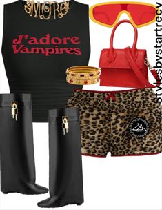 SHEIN Daily&Casual Women's … curated on LTK Shein Club Outfits Summer, Cute Grown Woman Outfits, Casa Blanca Outfit Black Women, Shein Black Women Outfits, Fall Outfits Club, Leopard Biker Shorts Outfit, Cheetah Outfit Black Women, Red And Cheetah Outfit