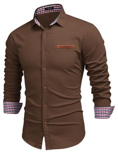 PRICES MAY VARY. HIGH QUALITY -- Cotton Blend, Long sleeve denim shirt for men, perfect for casual, business, make you look great and handsome TRENDY DESIGN -- Turn down collar, inner contrast design shirts/ solid color shirts / long sleeve button dress shirt for fashion men FASHION DENIM -- Lattice collar and cuffs decoration.3 Types of men's button-up shirts for your optional choose.Please carefully choose your size according to our size chart ( Not the Amazon Size Chart ) COZY FEELING -- Spre Denim Shirt For Men, Men's Casual Dress, Casual Dress Shirt Men, Casual Dress Shirt, Contrast Design, Denim Shirt Men, Long Sleeve Denim Shirt, Shirt Dress Casual, Solid Color Shirt