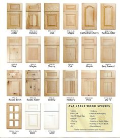 the different types and sizes of wood doors