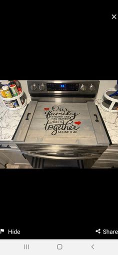 a stove top oven sitting on top of a counter