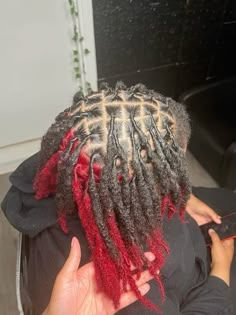 Dyed Dreads, Loc Colors, Dyed Locs, Red Dreads, Mens Twists Hairstyles, Loc Ideas, Gents Hair Style