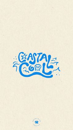 the logo for castal cout is shown in blue on a white paper background