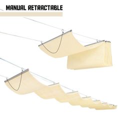 the manual is showing how to install and use awnings for outdoor shade structures