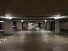 an empty parking garage with no people inside