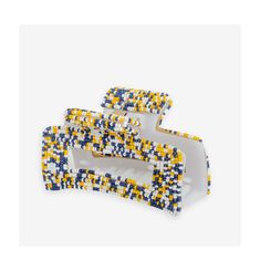 in stock Yellow Hair Accessories, Sequin Accessories, Statement Hair, Beaded Hair Clips, Bead Hair Accessories, Petite Earrings, Navy And Yellow, Stone Accessories, Beaded Hair