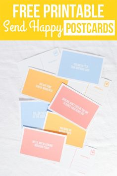 free printable send happy postcards for the entire family to share with each other