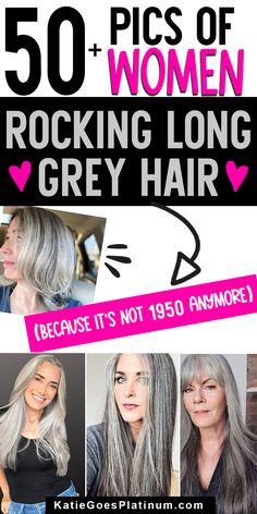 images of women with long grey hair Grey Hair In Your 30's, Grey Hair In 40s, Long Gray Hair Over 60, Long Grey Hair Older Women, Long Grey Hair Over 50, Grey Hair At 40, Long Gray Hairstyles, Long Hair Over 60 Aging Gracefully, Grey Hair Young